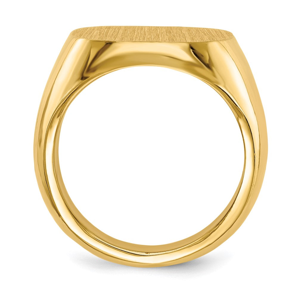 14k 17.0x17.0mm Closed Back Mens Signet Ring