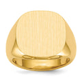 10k 17x17mm Closed Back Men's Signet Ring