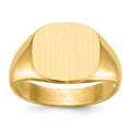 18k 13.5x12.0mm Open Back Mens Signet Ring
