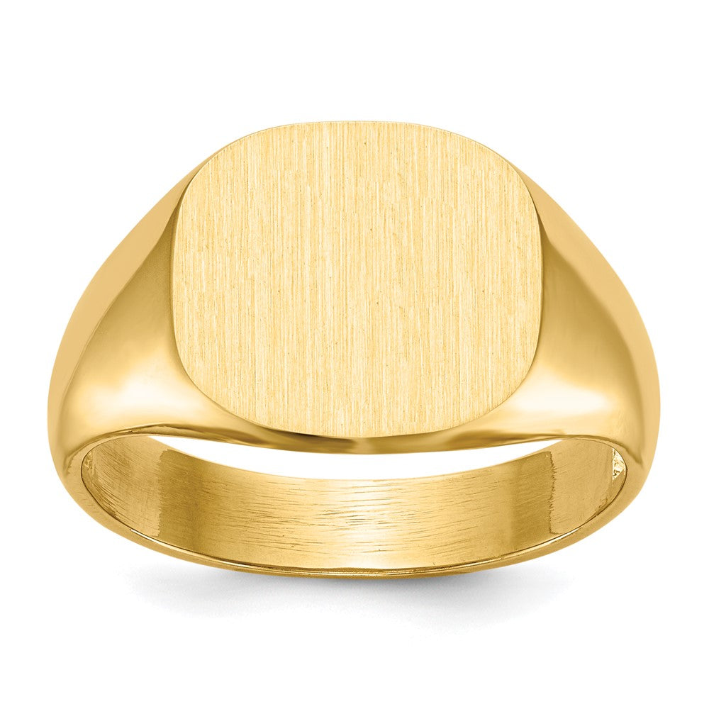 18k 13.5x12.0mm Open Back Mens Signet Ring