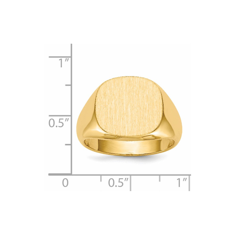 14k 15.0 x13.5mm Open Back Mens Signet Ring