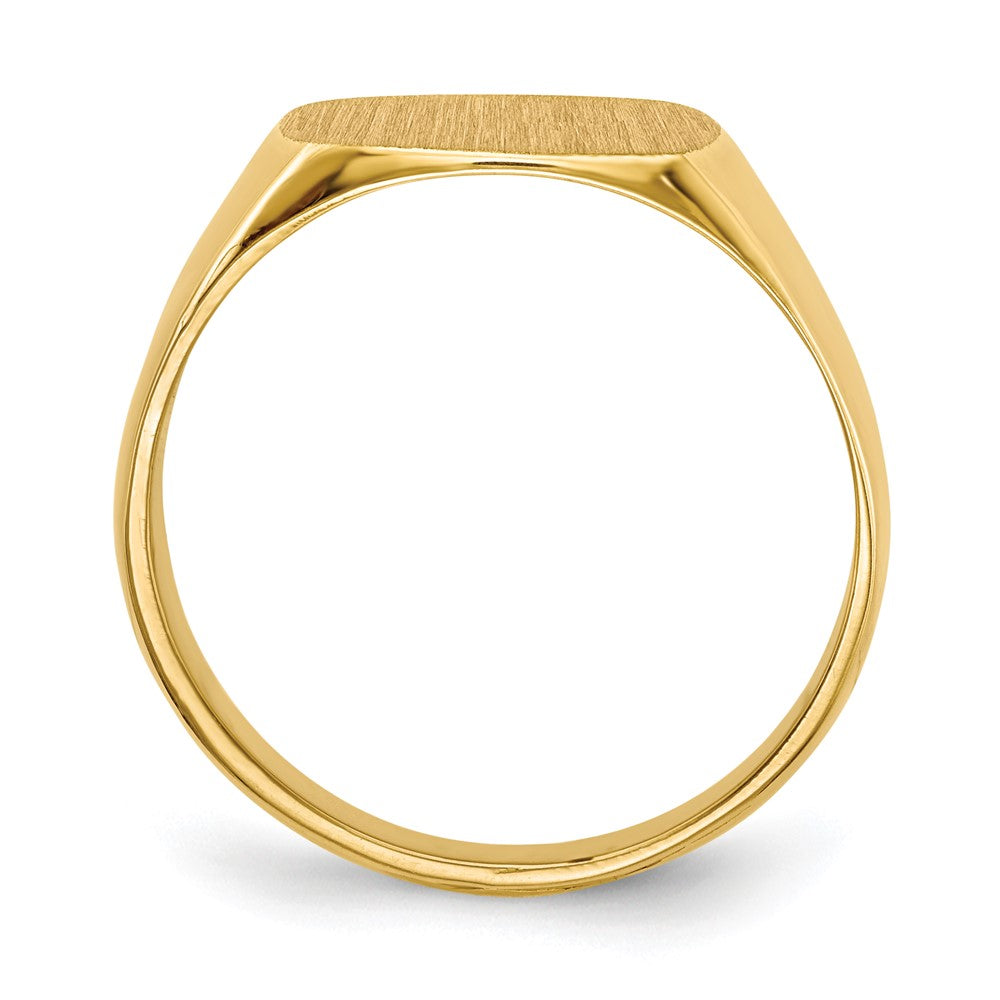 14k 13.0x12.0mm Closed Back Mens Signet Ring