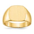 14k 13.0x12.0mm Closed Back Mens Signet Ring
