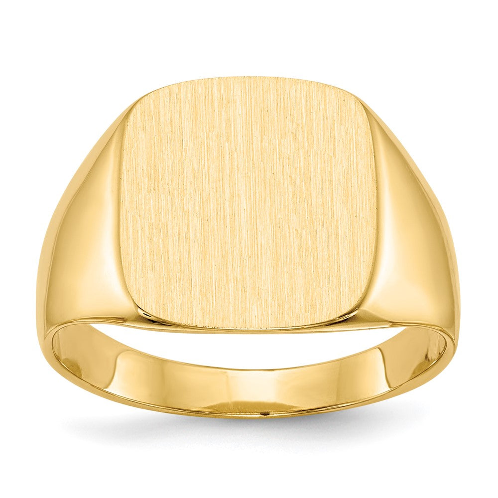 14k 13.5x15.0mm Closed Back Mens Signet Ring