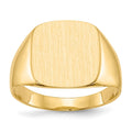 10ky 15.0x13.5mm Closed Back Men's Signet Ring