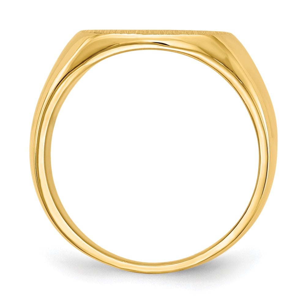 14k 15.5x14.0mm Closed Back Mens Signet Ring