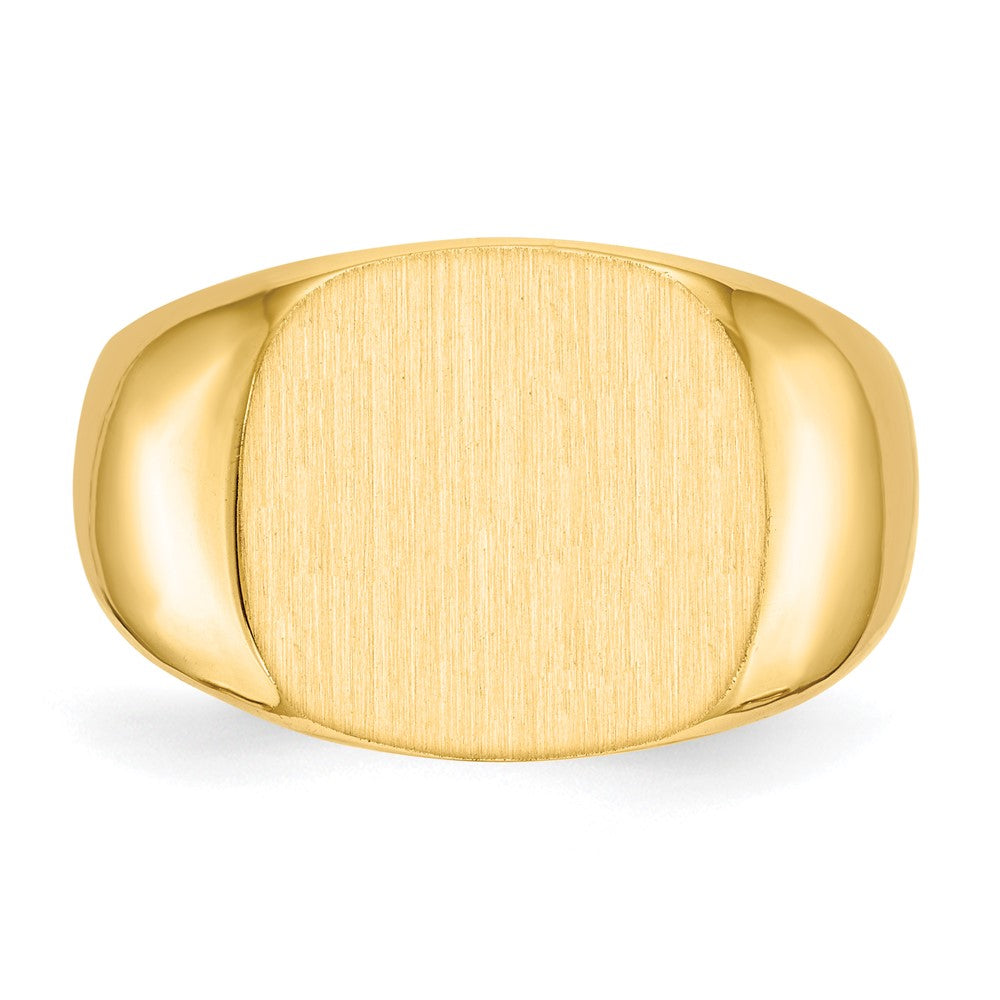 14k 15.5x14.0mm Closed Back Mens Signet Ring