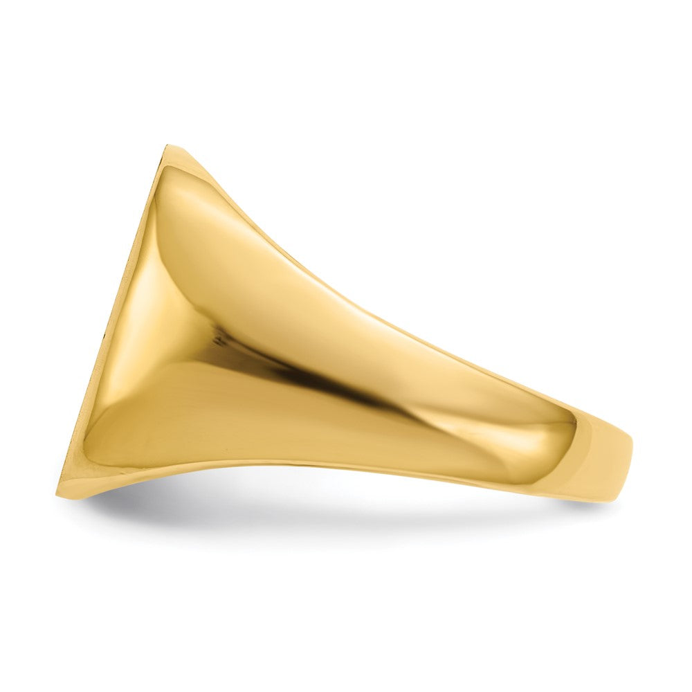 14k 13.5x15.0mm Open Back Mens Signet Ring