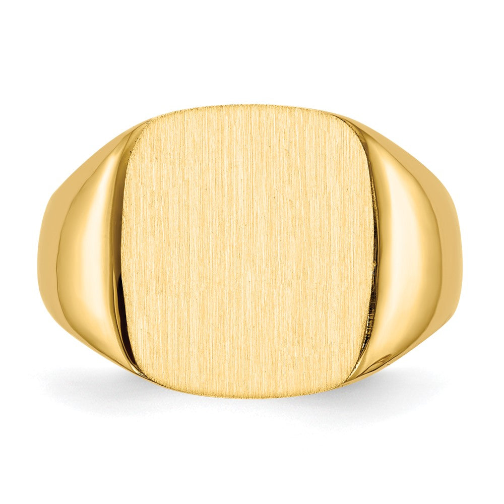 14k 13.5x15.0mm Open Back Mens Signet Ring