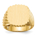 14k 16.5x18.0mm Open Back Mens Signet Ring