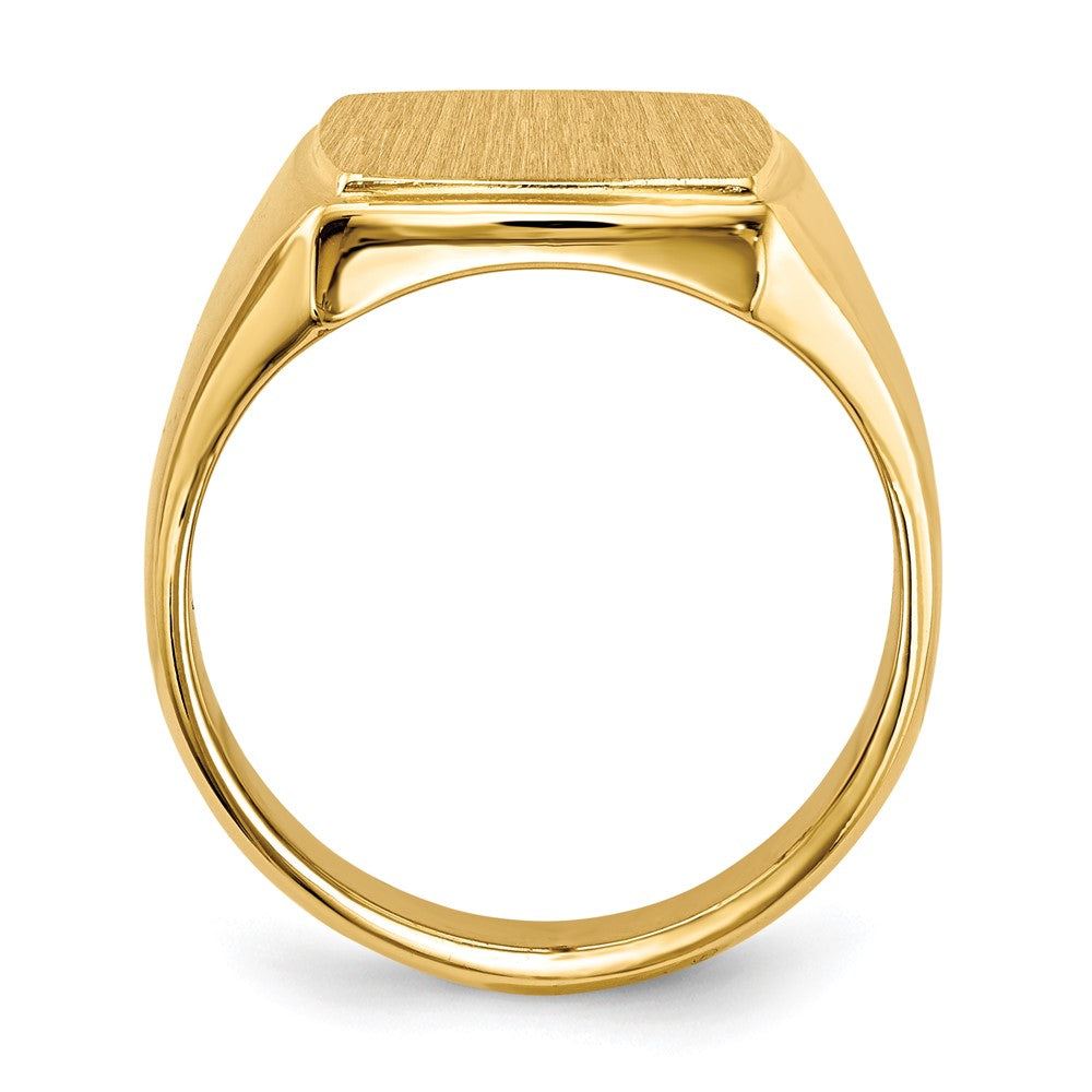 14k 13.0x14.5mm Closed Back Mens Signet Ring