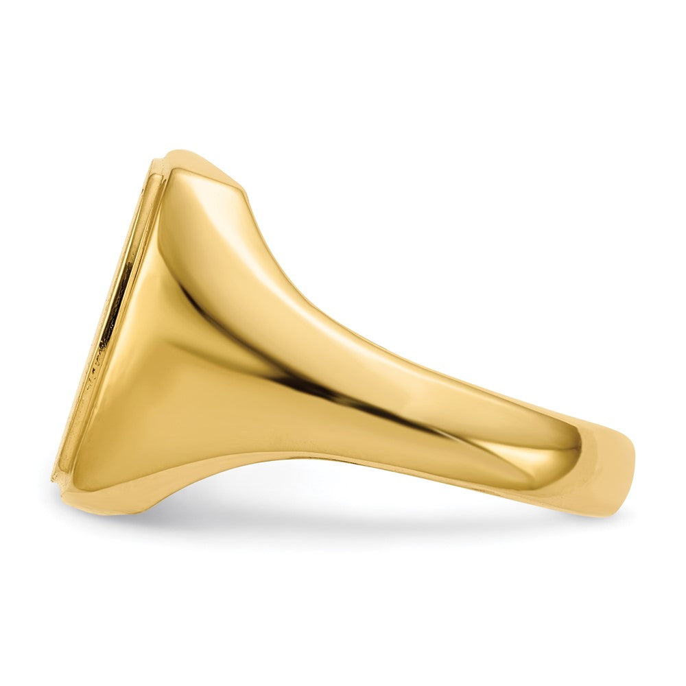 14k 13.0x14.5mm Closed Back Mens Signet Ring