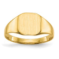 18k 8.5x8.5mm Closed Back Signet Ring