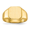 10k 9.5x9.5mm Closed Back Signet Ring