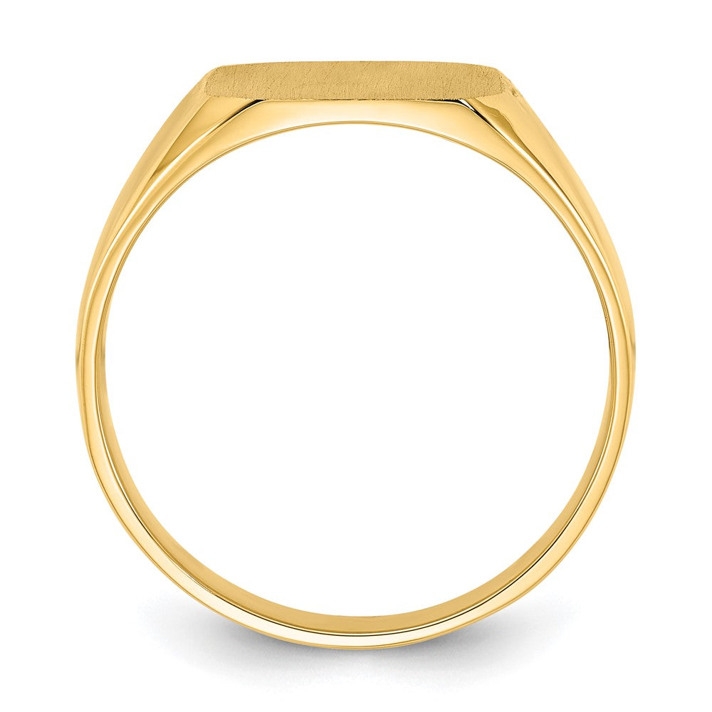 14k 13.0x12.0mm Closed Back Mens Signet Ring
