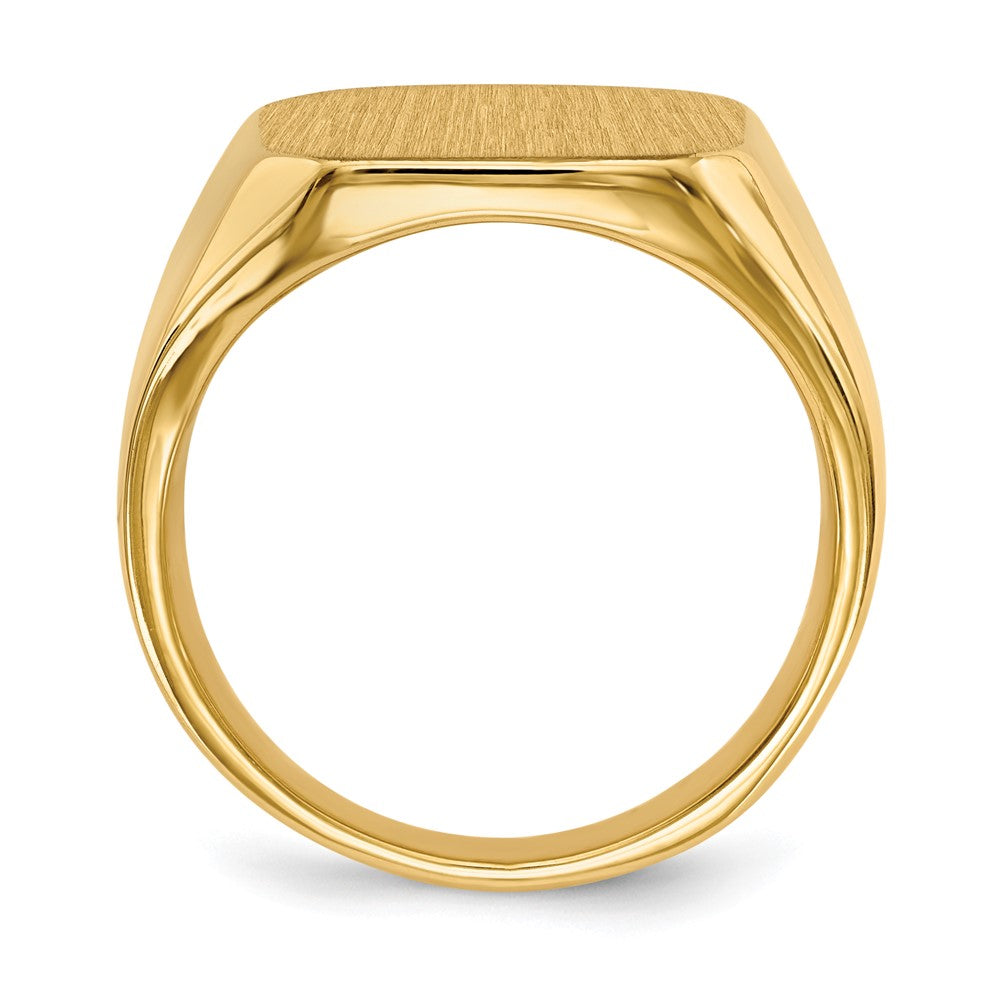 14k 15.0x17.0mm Closed Back Mens Signet Ring
