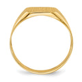 14k 11.0x11.0mm Open Back Mens Signet Ring