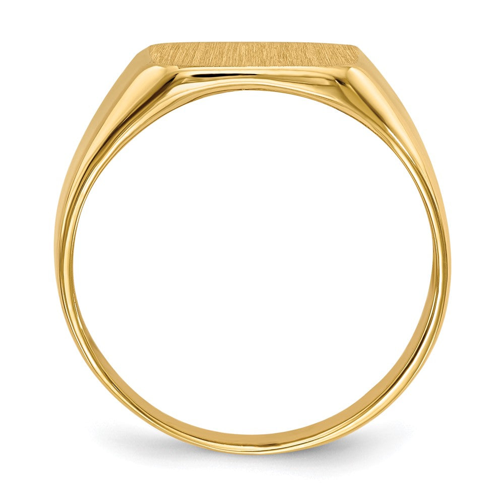 10ky 13.0x12.5mm Open Back Men's Signet Ring