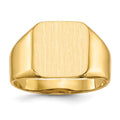 10ky 13.0x12.5mm Open Back Men's Signet Ring