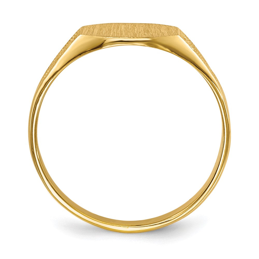 14k 8.5x7.0mm Closed Back Signet Ring
