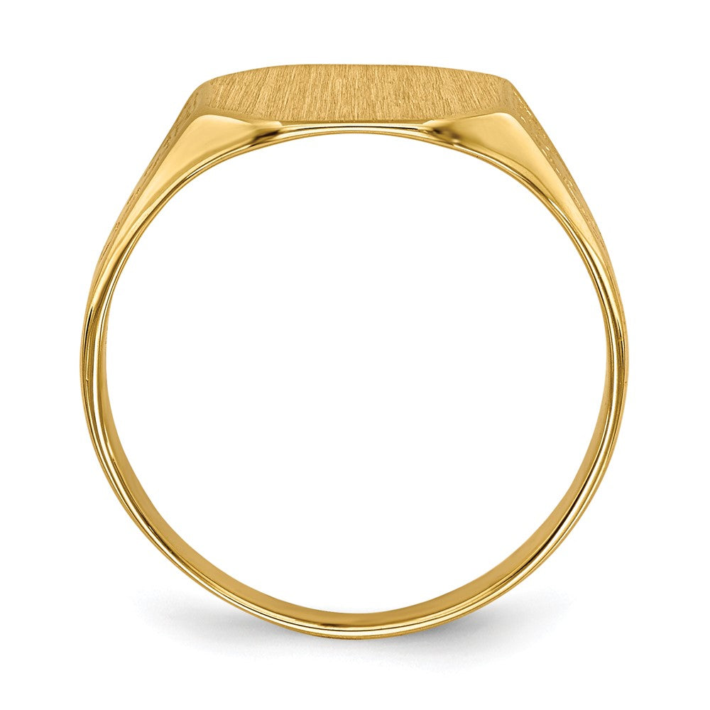 14k 11.0x9.0mm Closed Back Signet Ring