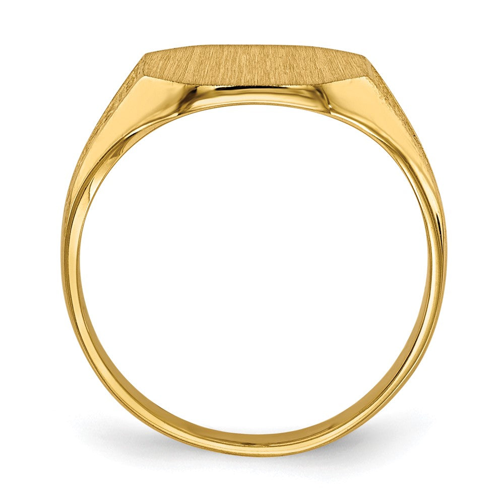 14k 11.0x9.0mm Closed Back Signet Ring