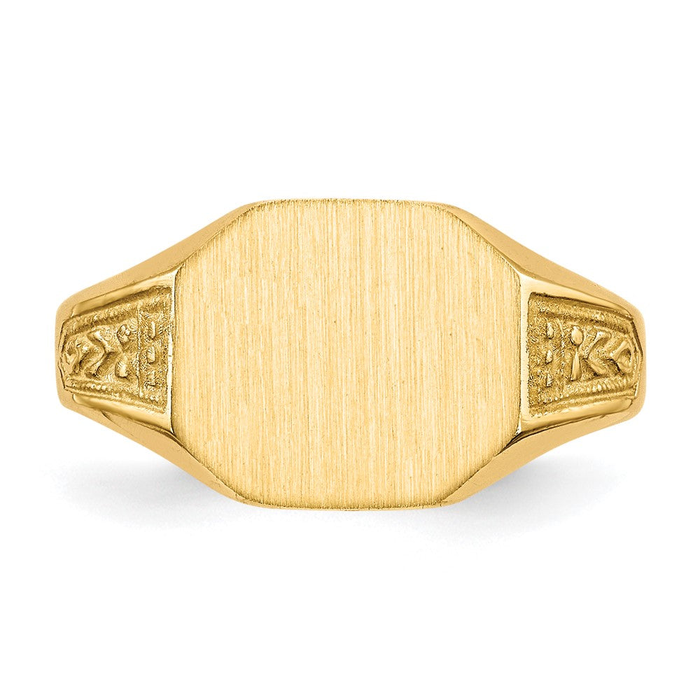 14k 11.0x9.0mm Closed Back Signet Ring