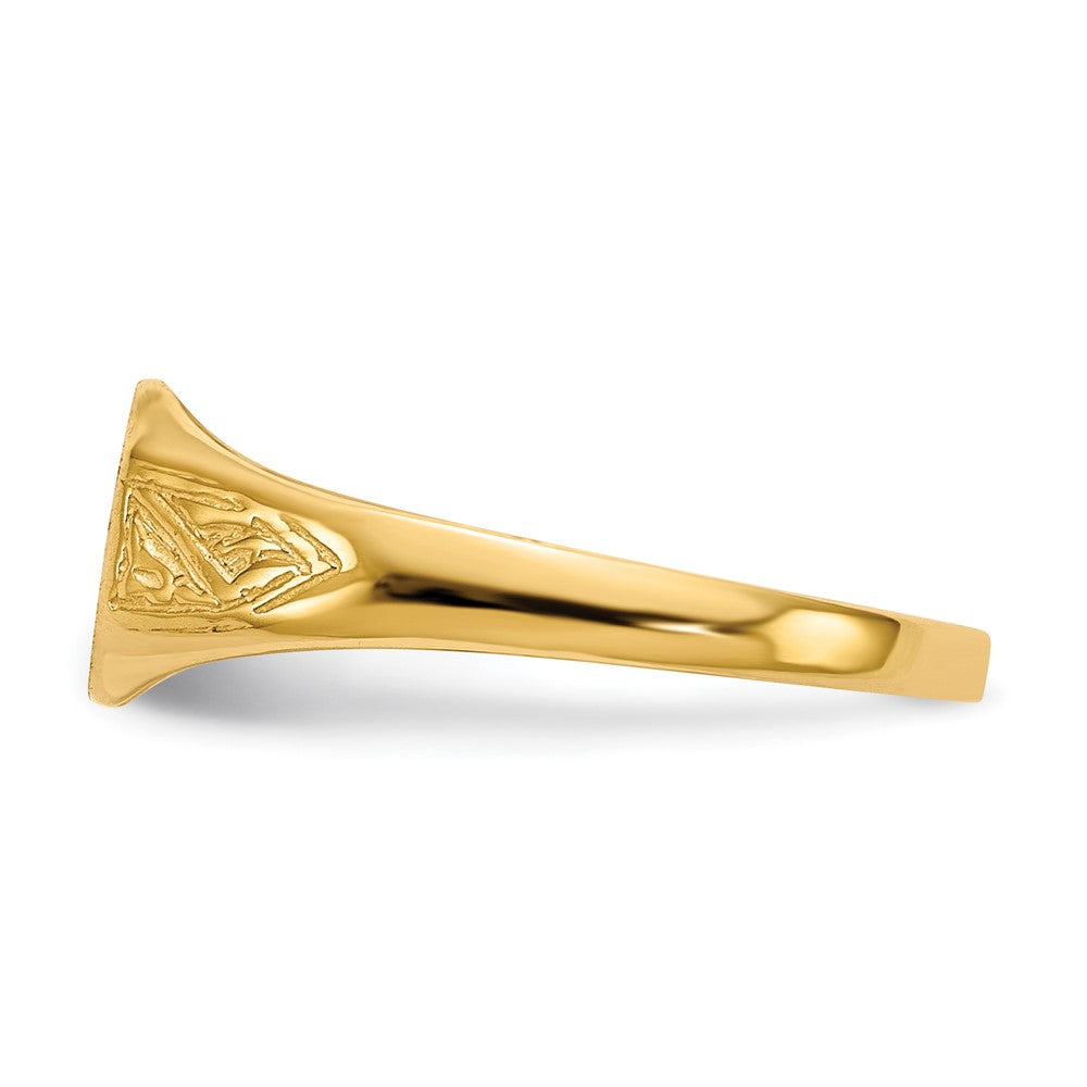 14k 8.5x7.0mm Open Back Signet Ring