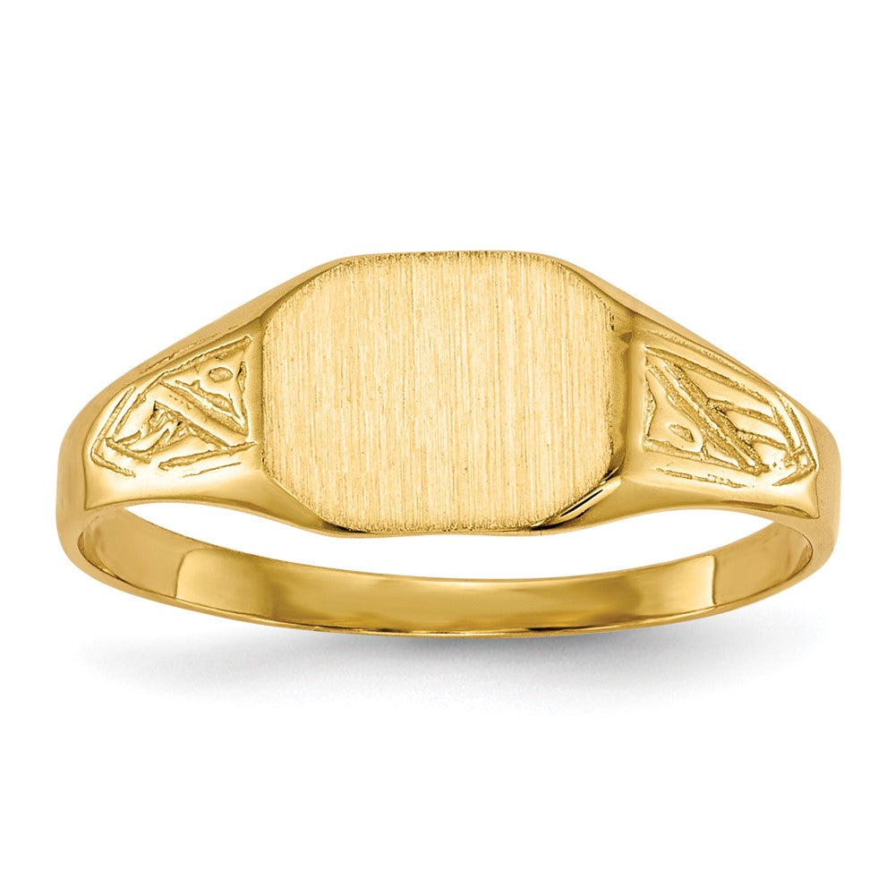 14k 8.5x7.0mm Open Back Signet Ring