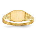 14k 8.5x7.0mm Open Back Signet Ring