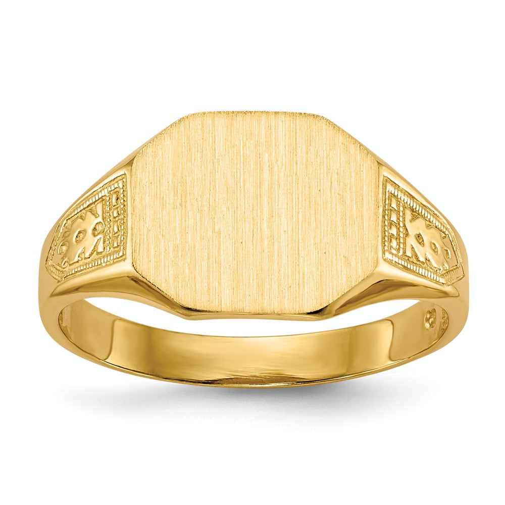 10k 9.0x11.0mm Open Back Signet Ring