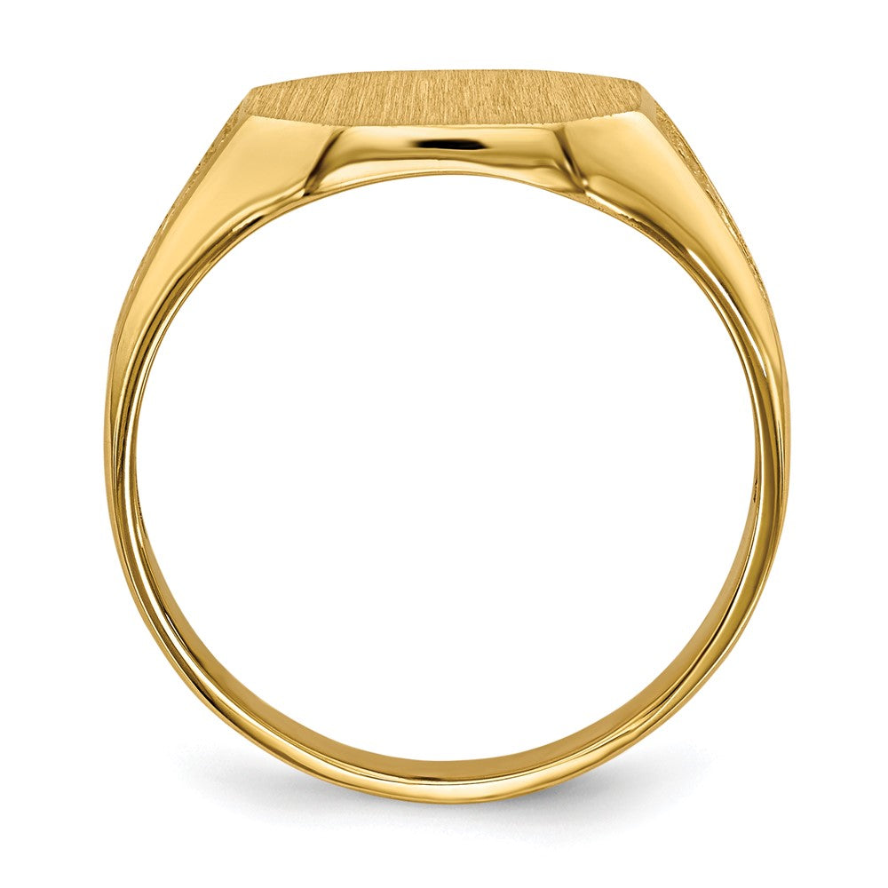 14k 11.0x9.0mm Open Back Signet Ring