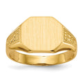 18k 11.0x9.0mm Open Back Signet Ring