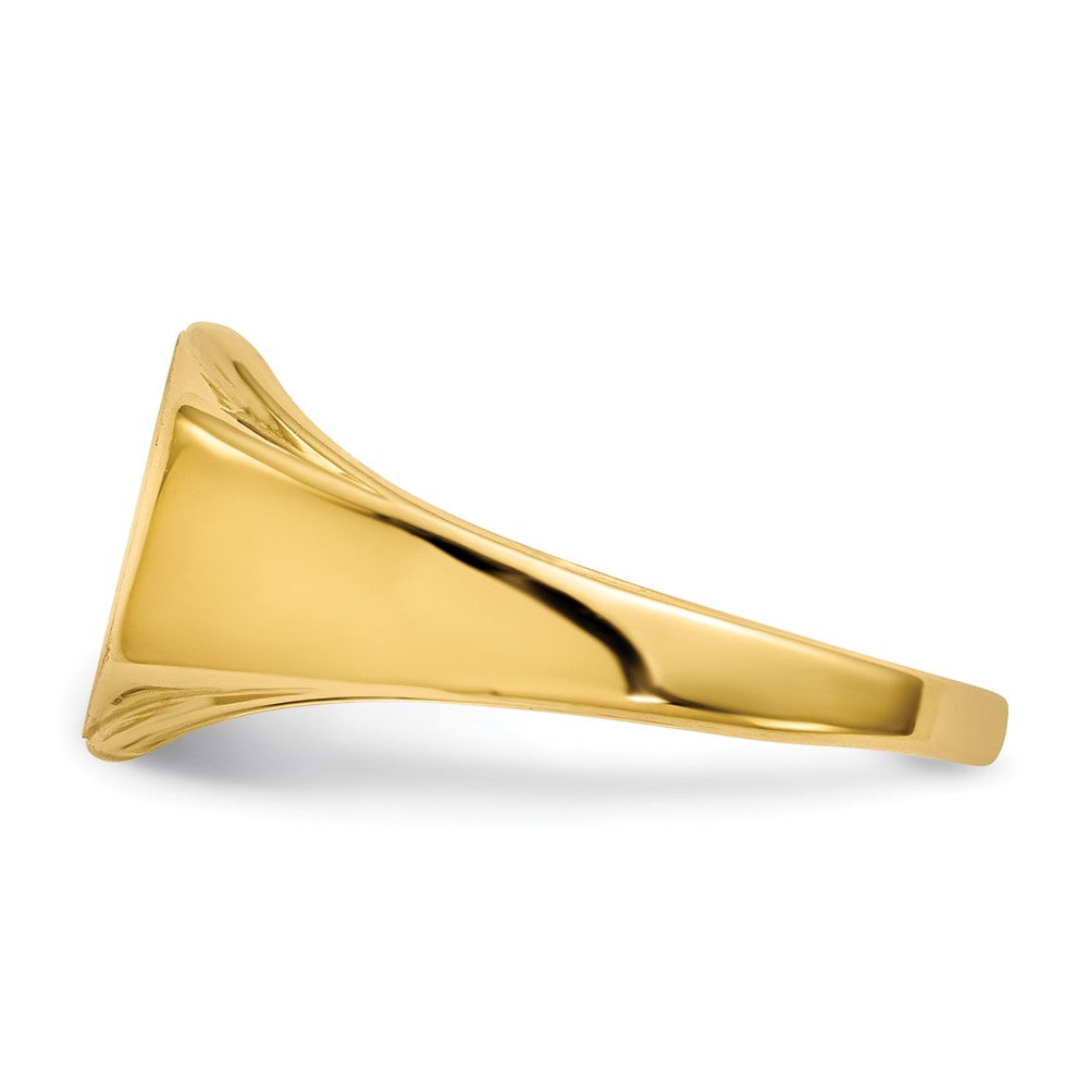 14k 11.5x8.5mm Open Back Signet Ring