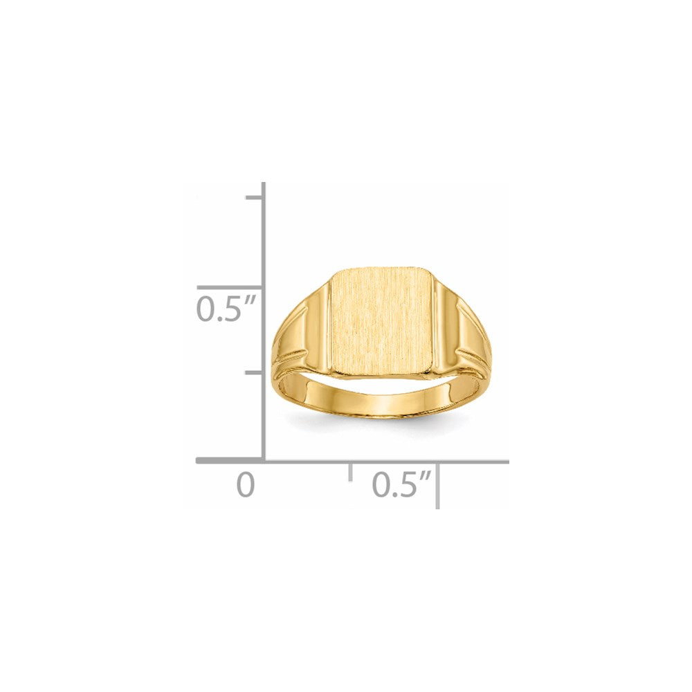 14k 7.5x9mm Closed Back Signet Ring