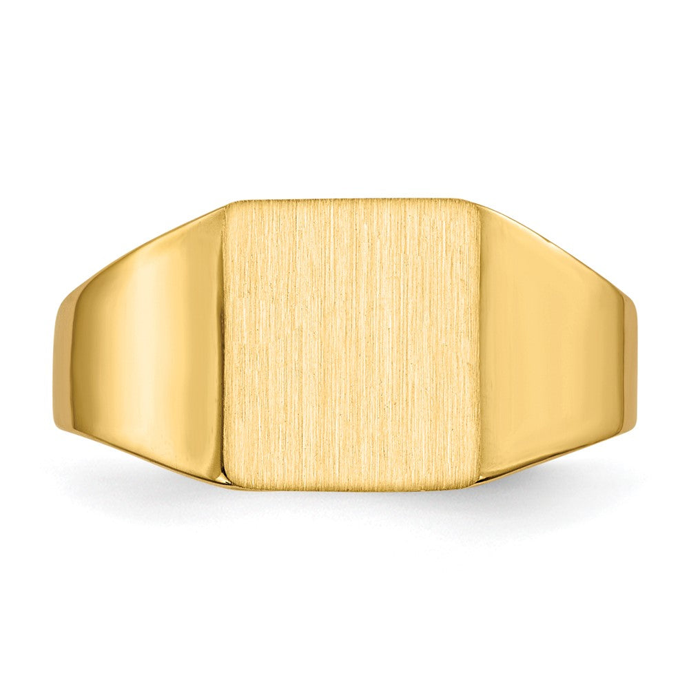14k 8.5x9.0mm Closed Back Signet Ring
