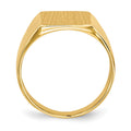 14k 11.0x11.5mm Closed Back Signet Ring