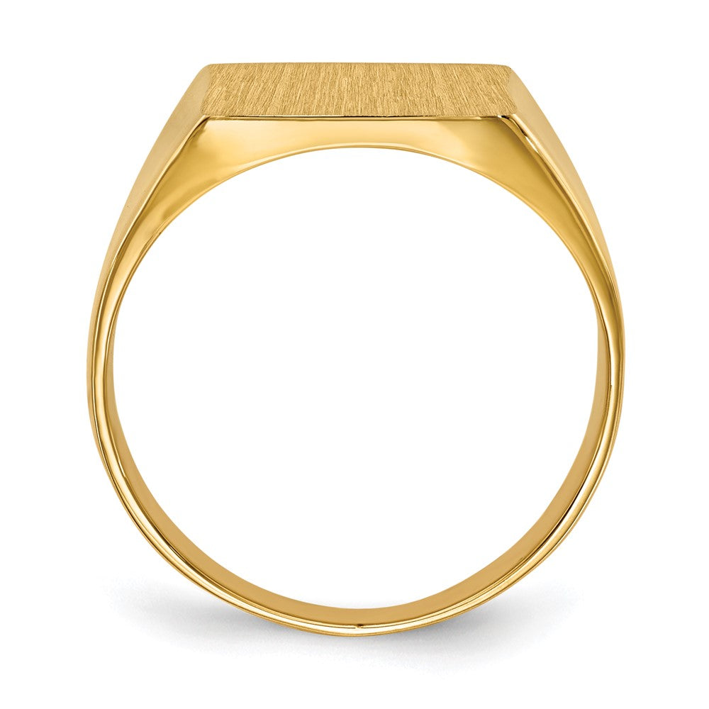 14k 12.0x13.0mm Closed Back Mens Signet Ring