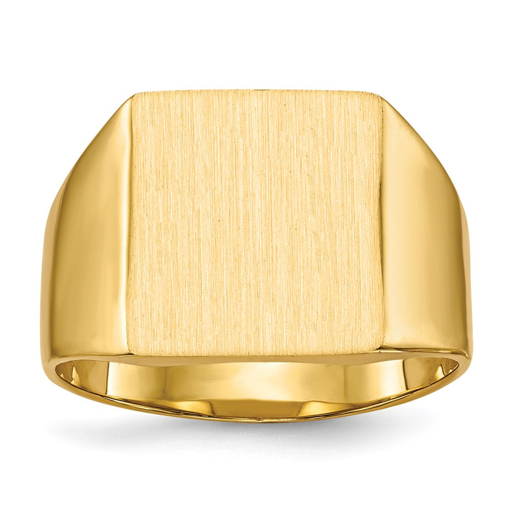 14k 12.0x13.0mm Closed Back Mens Signet Ring
