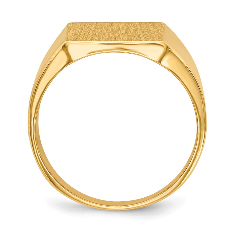 14k 13.5x15.0mm Closed Back Mens Signet Ring
