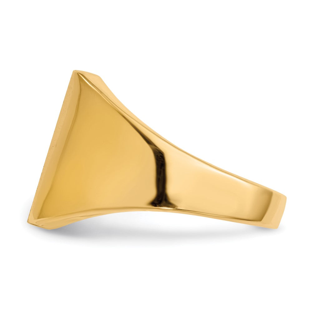 14k 13.5x15.0mm Closed Back Mens Signet Ring