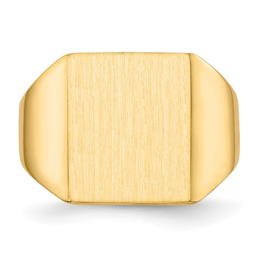 14k 13.5x15.0mm Closed Back Mens Signet Ring