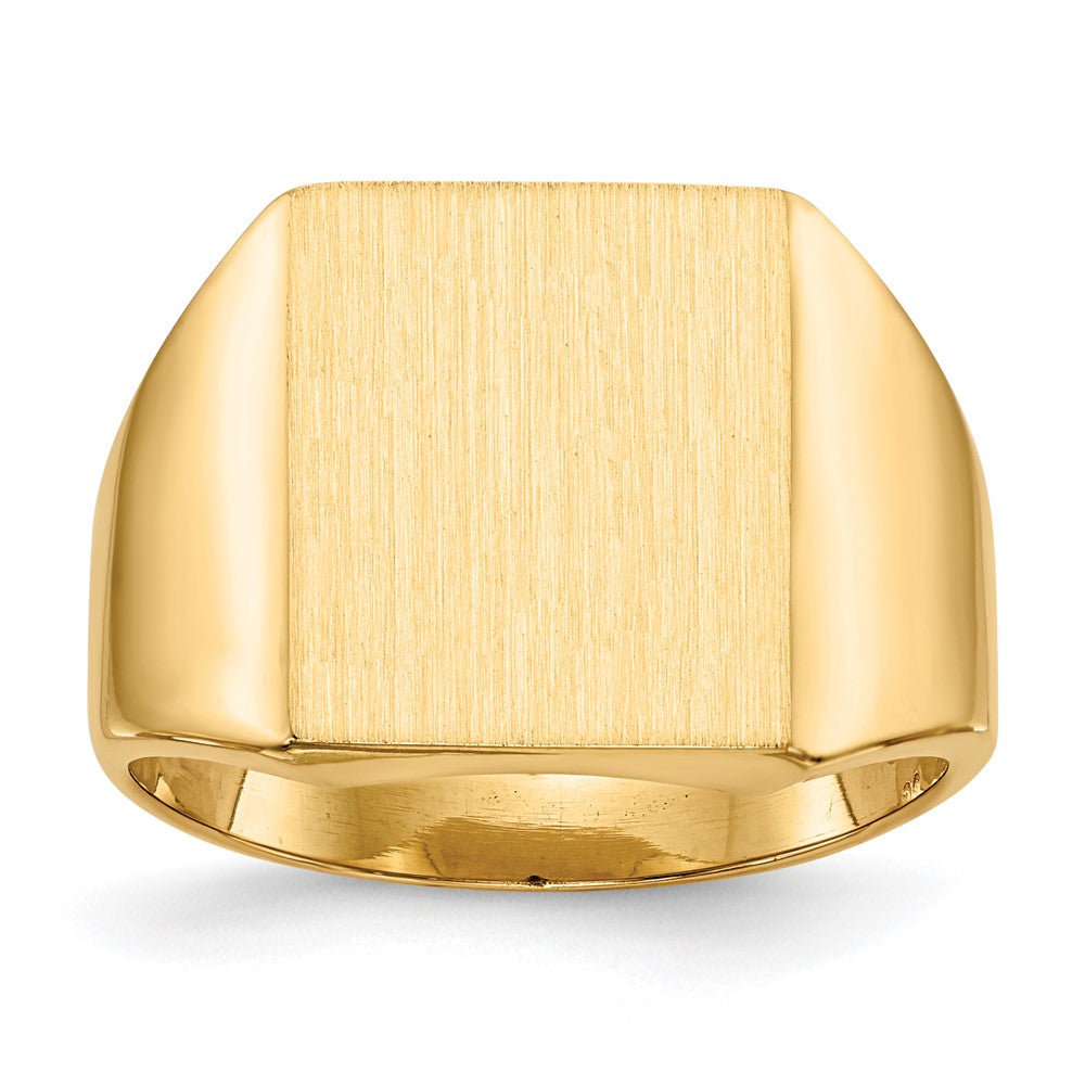 14k 13.5x15.0mm Closed Back Mens Signet Ring