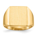 14k 13.5x15.0mm Closed Back Mens Signet Ring