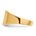 14k 8.5x9.0mm Open Back Signet Ring