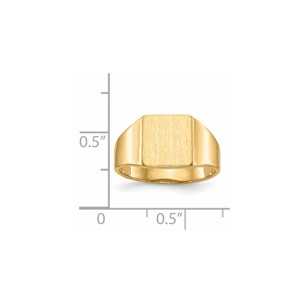 14k 8.5x9.0mm Open Back Signet Ring
