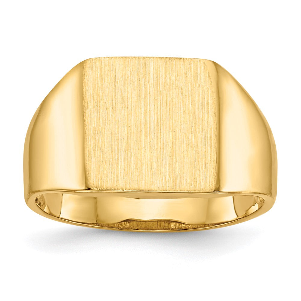 14k 11.0x11.5mm Open Back Signet Ring