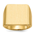 10ky 17.5x17.0mm Open Back Men's Signet Ring