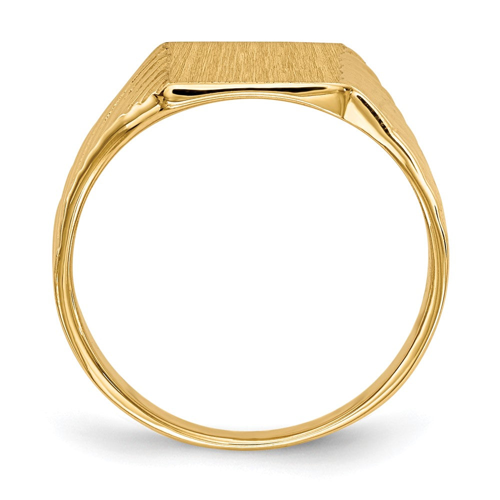 10ky 9.5x8.0mm Closed Back Signet Ring