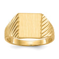 10ky 9.5x8.0mm Closed Back Signet Ring